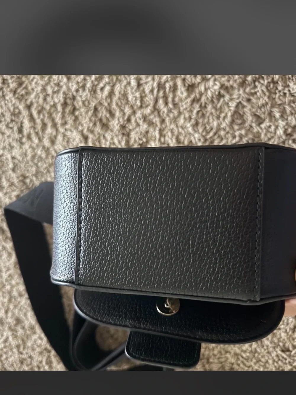 True Religion Black Crossbody Bag with Gold Hardware